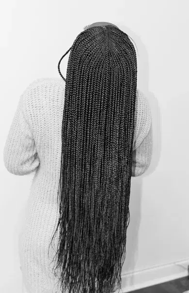 Classic Box Braids, Medium, mid-back