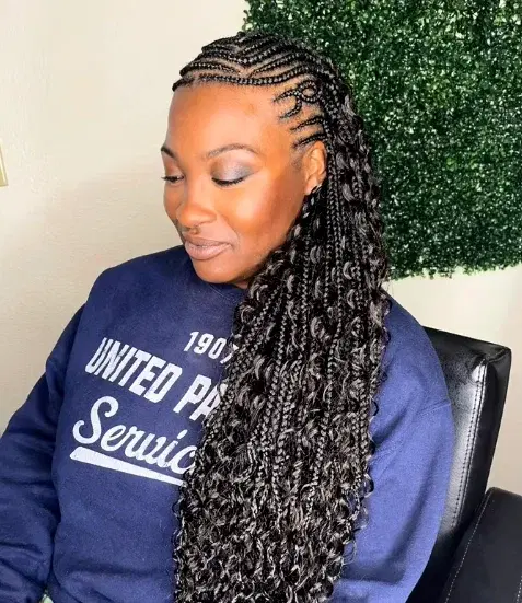 Fulani Braids, Cornrow and beads